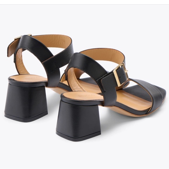 Nisolo Stella Go To Block Heel Black Leather Sandals Size 6 - Picture 7 of 10